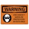 Signmission OSHA WARNING Sign, Wear Hard Hat And Glasses In This Area, 7in X 5in Decal, 7" W, 5" H, Landscape OS-WS-D-57-L-12925 - alternate 1